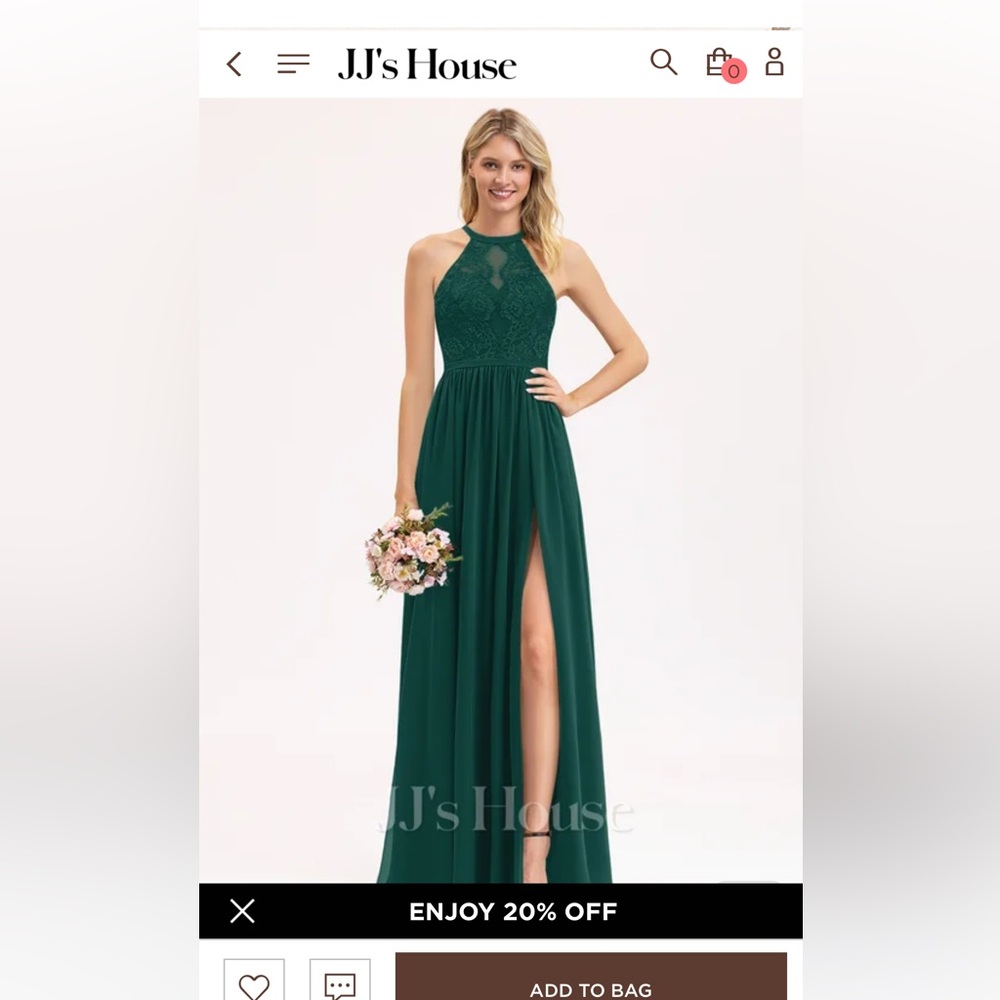 JJs House Bridesmaid Dress - Dark Green